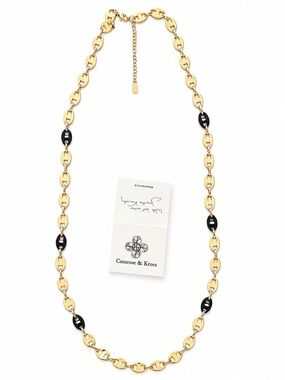 Camrose & Kross Gold and Black Link Necklace